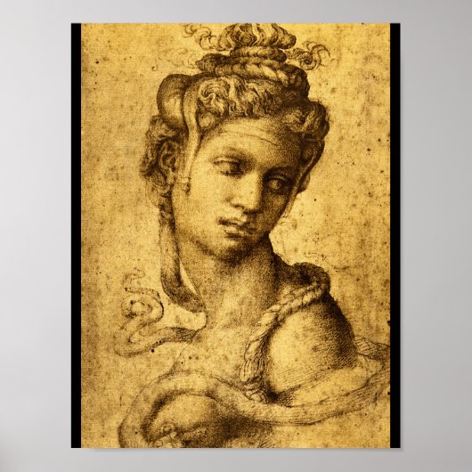 Cleopatra', Michelangelo_Studies van de Masters Poster (Voorkant)