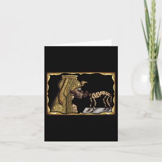 Cleopatra Mummy Funny Halloween Kostuums Mannen Vr Kaart (Voorkant)