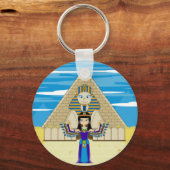 Cleopatra op de Great Sphinx Keycahin Sleutelhanger (Voorkant)