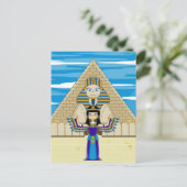 Cleopatra op het Great Sphinx-Briefkaart Briefkaart (Staand voorkant)