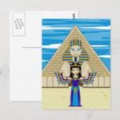 Cleopatra op het Great Sphinx-Briefkaart Briefkaart (Voorkant / Achterkant)