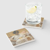 Cleopatra (oude Egyptische koningin) Stenen Onderzetter (Zijkant)