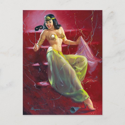 Cleopatra Pin Up Briefkaart (Voorkant)