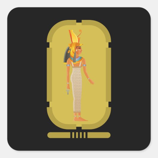 Cleopatra Square Sticker (Voorkant)