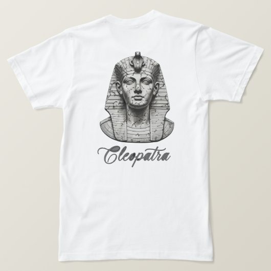 Cleopatra Statue T-Shirt | Ancient Egyptian Queen (Design achterkant)