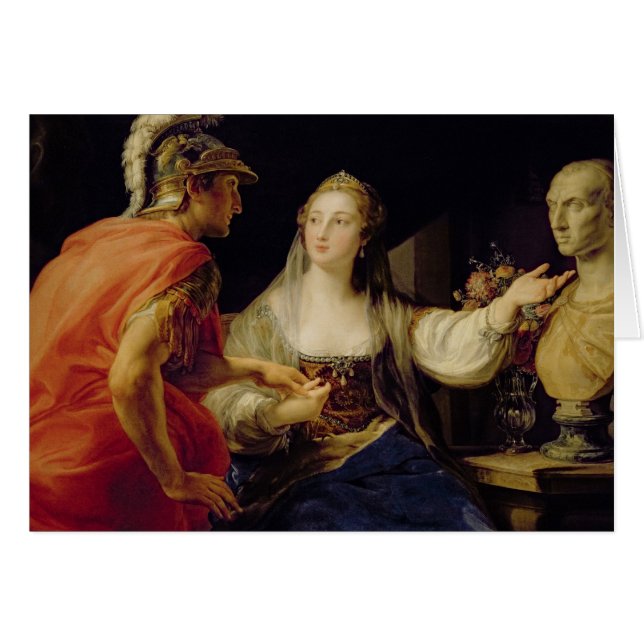 Cleopatra toont Octavius de buste van Julius (Voorkant Horizontaal)