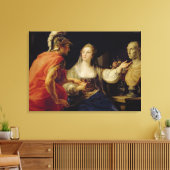 Cleopatra toont Octavius de buste van Julius Canvas Afdruk (Insitu (Woonkamer))