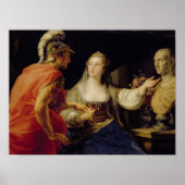 Cleopatra toont Octavius de buste van Julius Poster (Voorkant)