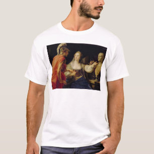 Cleopatra toont Octavius de buste van Julius T-shirt
