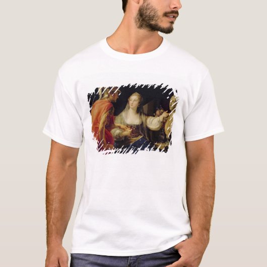 Cleopatra toont Octavius de buste van Julius T-shirt (Voorkant)