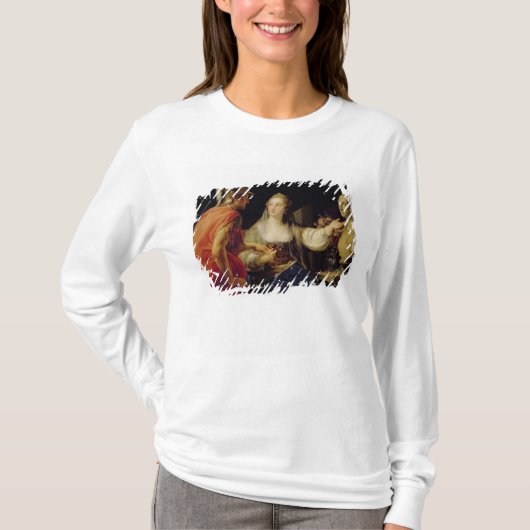 Cleopatra toont Octavius de buste van Julius T-shirt (Voorkant)