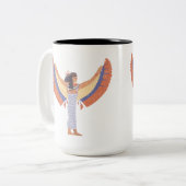 Cleopatra. Tweekleurige Koffiemok (Voorkant links)
