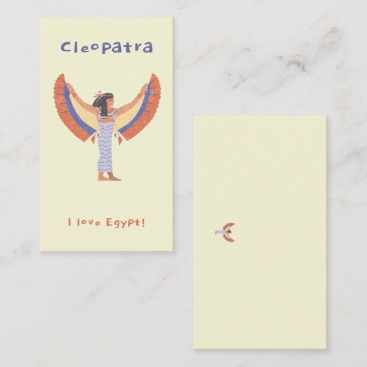 Cleopatra. Visitekaartje (Voorkant / Achterkant)