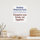 Cleopatra was Grieks - historisch feit Poster (Keuken)