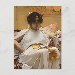 Cleopatra Waterhouse Gevecteerde Kunst Briefkaart