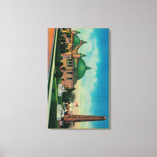 Cleopatra's Naald en Planetarium in Canvas Afdruk (Voorkant)