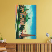 Cleopatra's Naald en Planetarium in Canvas Afdruk (Insitu (Woonkamer))