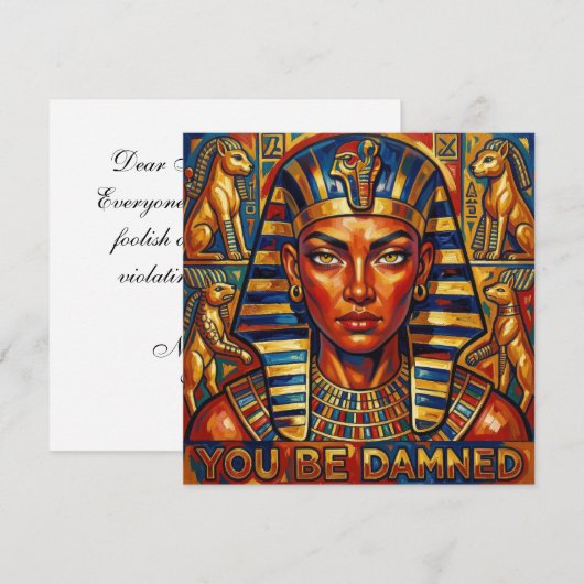 Cleopatra's Vloek Bedankkaart (Voorkant / Achterkant)