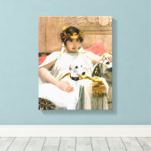 Cleopatra's Whippet (Beroemde kunstadaptatie) Canvas Afdruk (Insitu (Houten vloer))