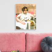 Cleopatra's Whippet (Beroemde kunstadaptatie) Canvas Afdruk (Insitu (Woonkamer))