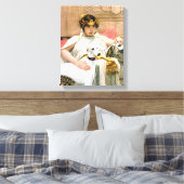 Cleopatra's Whippet (Beroemde kunstadaptatie) Canvas Afdruk (Insitu (Slaapkamer))