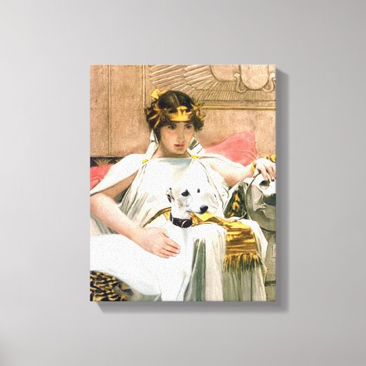 Cleopatra's Whippet (Beroemde kunstadaptatie) Canvas Afdruk (Voorkant)