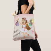 Cleo's "I Love Shopping"-Canvas tas (Dichtbij)