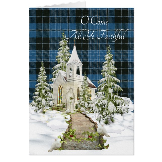 Clergy Ancient Tartan Religieuze Kerstmis (Voorkant)