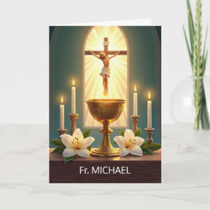 Clergy Appreciation Catholic Priest Custom Name Kaart