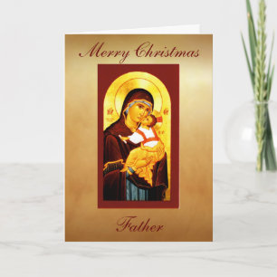Clergy Card Merry-kerstvader Feestdagen Kaart