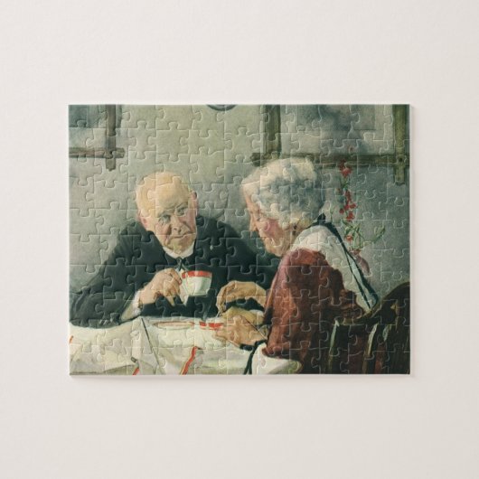 clergy, koffie of thee met een priester legpuzzel (Horizontaal)