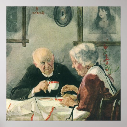  clergy, koffie of thee met een priester poster (Voorkant)