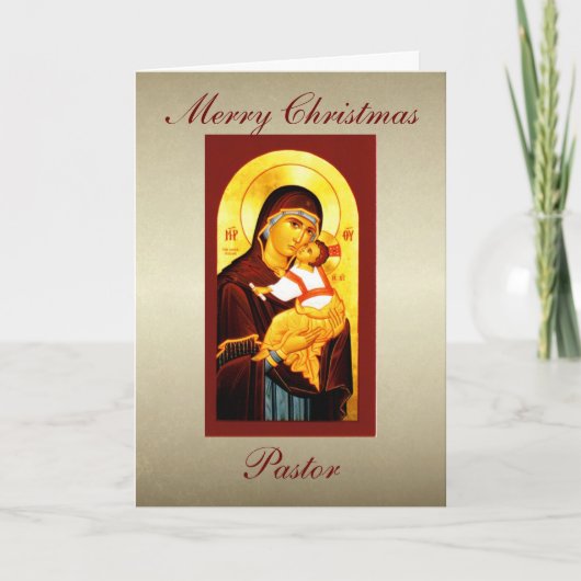 Clergy Merry Christmas Pastor Custom Feestdagen Kaart (Voorkant)