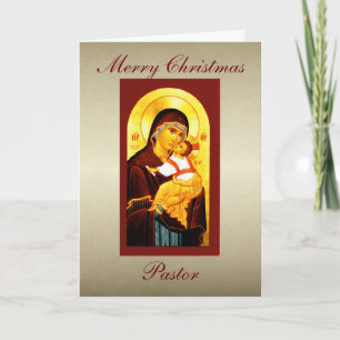 Clergy Merry Christmas Pastor Custom Feestdagen Kaart