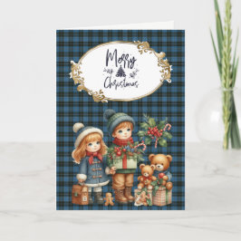 Clergy Originele Schotse Tartan Feestdagen Kaart