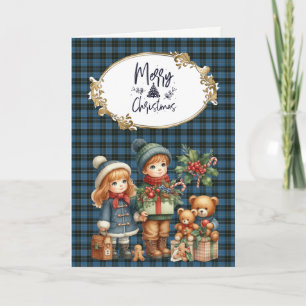 Clergy Originele Schotse Tartan Feestdagen Kaart