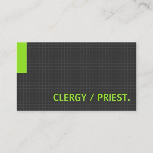 Clergy / Priest - Groen voor meerdere doeleinden Visitekaartje (Voorkant)