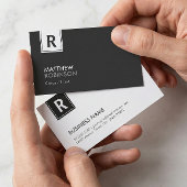 Clergy / Priest - modern Classy Monogram Visitekaartje