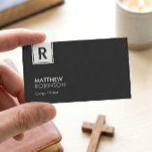 Clergy / Priest - modern Classy Monogram Visitekaartje