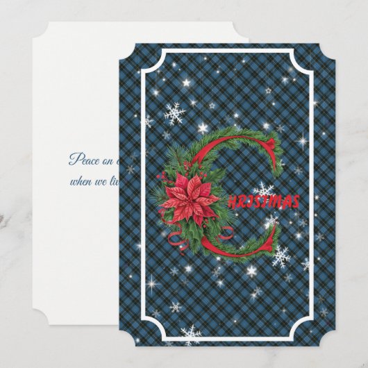 Clergy Scottish Tartan Christmas Feestdagenkaart (Voorkant / Achterkant)