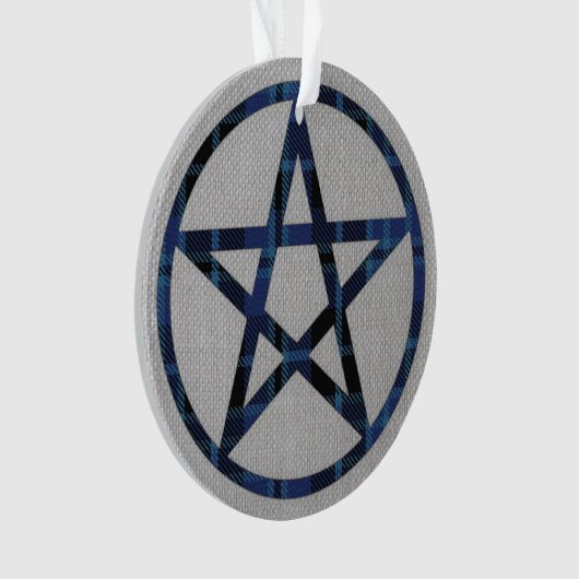 Clergy Tartan Pentacle Ornament (voorkant)