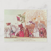 Clergy verlaat de kerk na verkoop briefkaart (Voorkant)