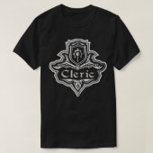Cleric Class Emblem Dungeons en RPG Dragons Zip T-shirt (Design voorkant)