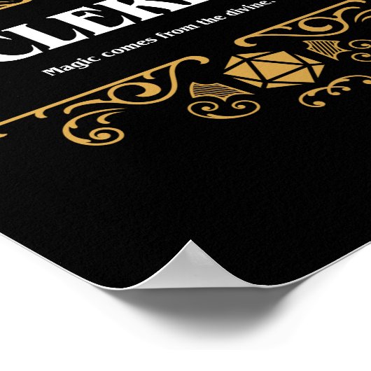 Cleric Class Tabletop RPG Gaming Poster (Hoek)