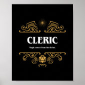 Cleric Class Tabletop RPG Gaming Poster (Voorkant)
