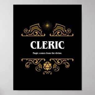 Cleric Class Tabletop RPG Gaming Poster