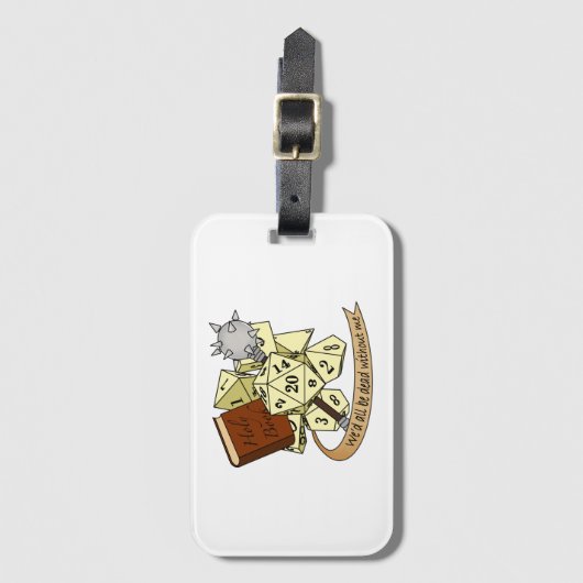 Cleric Dice Design Bagagelabel (Voorkant (verticaal))