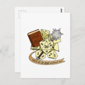 Cleric Dice Design Briefkaart (Voorkant / Achterkant)