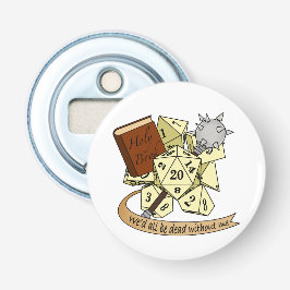 Cleric Dice Design Button Flesopener