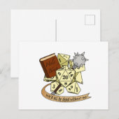 Cleric Dice Design Feestdagenkaart (Voorkant / Achterkant)